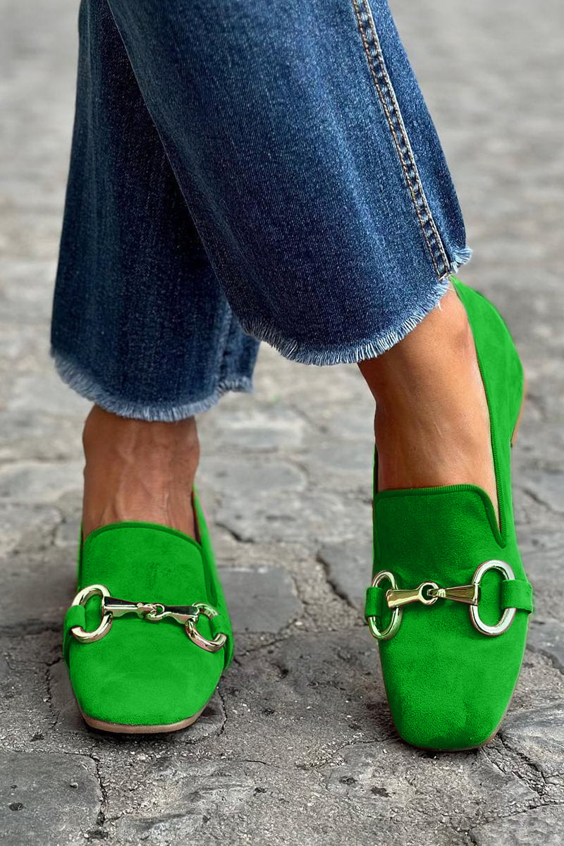 Chic Comfort | Women's Loafers with Decorative Buckle | Stylish Slip-On Shoes for Everyday Elegance