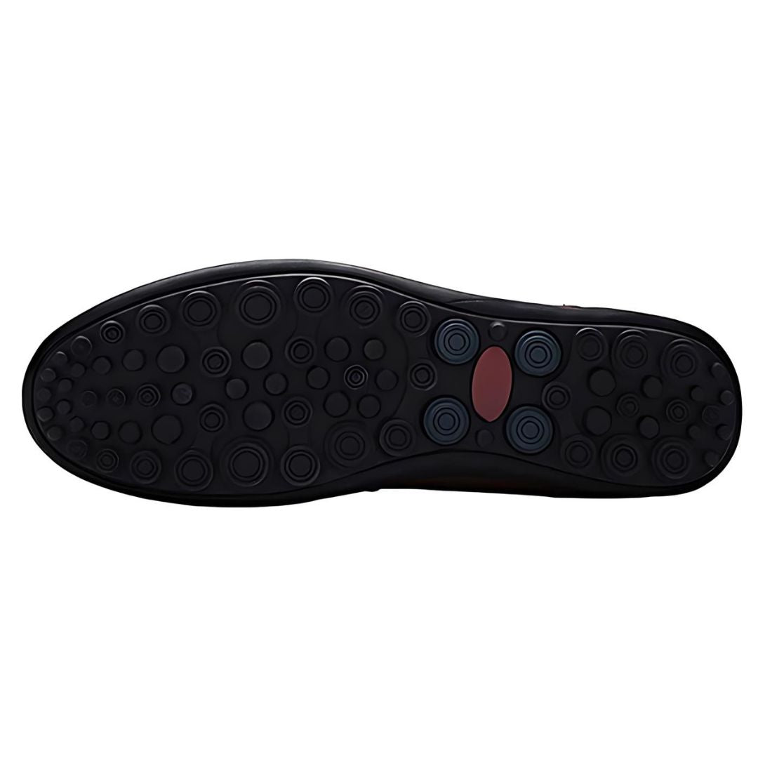 Elegant Loafers | Black Leather Slip-Ons with Perforated Design | Stylish Comfort for Women