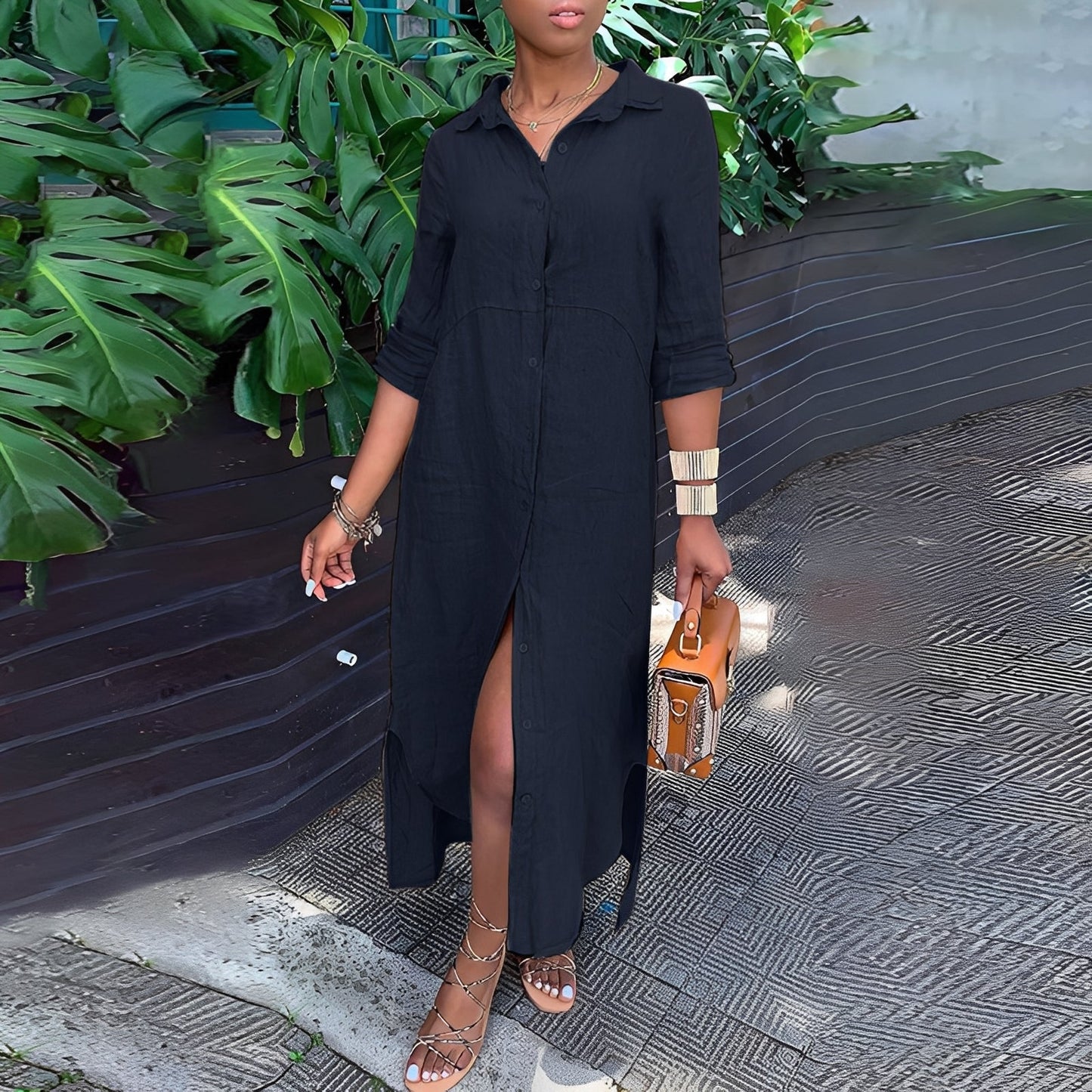 Lena Collection | Shirt Dress with Loose Fit & Lightweight Fabric | Versatile Style for Everyday Comfort