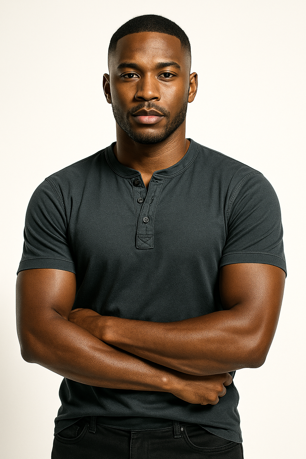 Men's Classic Short Sleeve Henley Shirt with 3-Button Placket | Slim-Fit Design for Effortless Smart-Casual Style