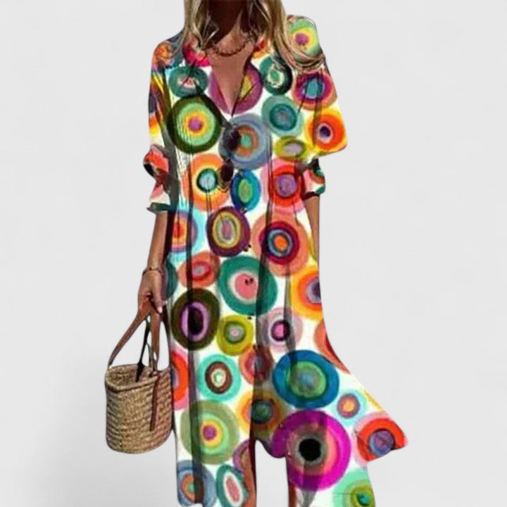 Paula Collection | Women's Summer Dress with Flattering Fit | Elegant Boho Style for Effortless Chic