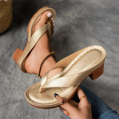 Abigail | Block Heel Sandals with Ergonomic Support | Stylish Comfort for Everyday Wear