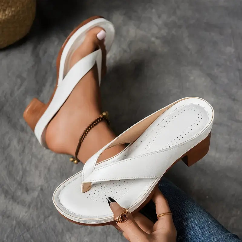 Abigail | Block Heel Sandals with Ergonomic Support | Stylish Comfort for Everyday Wear
