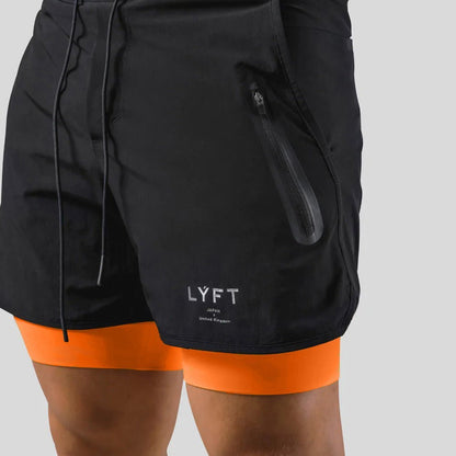 ActiveFlex | Men's 2-in-1 Gym Shorts with Breathable Cotton & Compression Liner | Comfortable Fit for Workouts