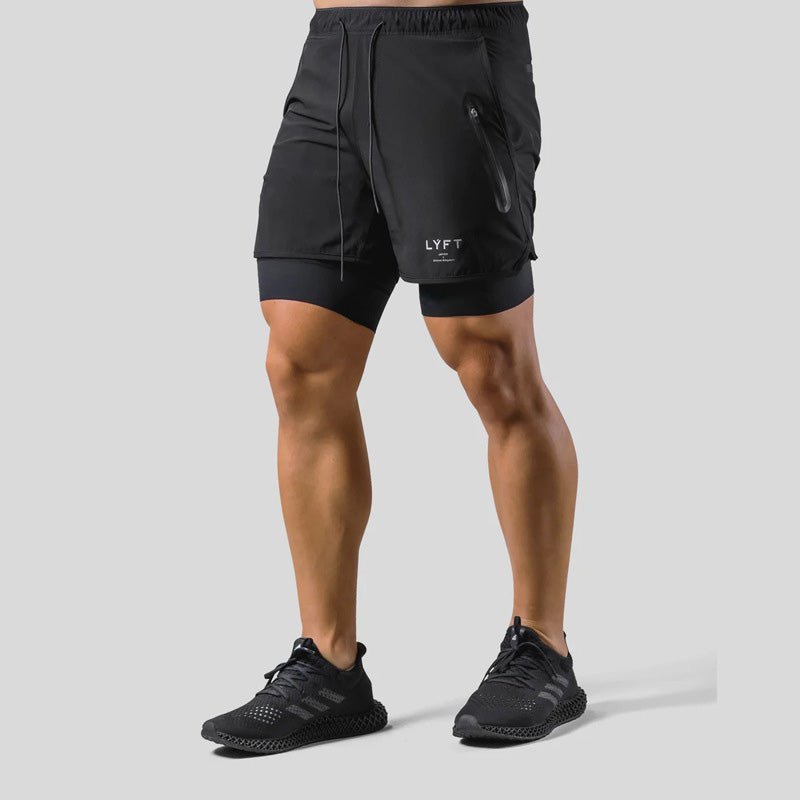 ActiveFlex | Men's 2-in-1 Gym Shorts with Breathable Cotton & Compression Liner | Comfortable Fit for Workouts