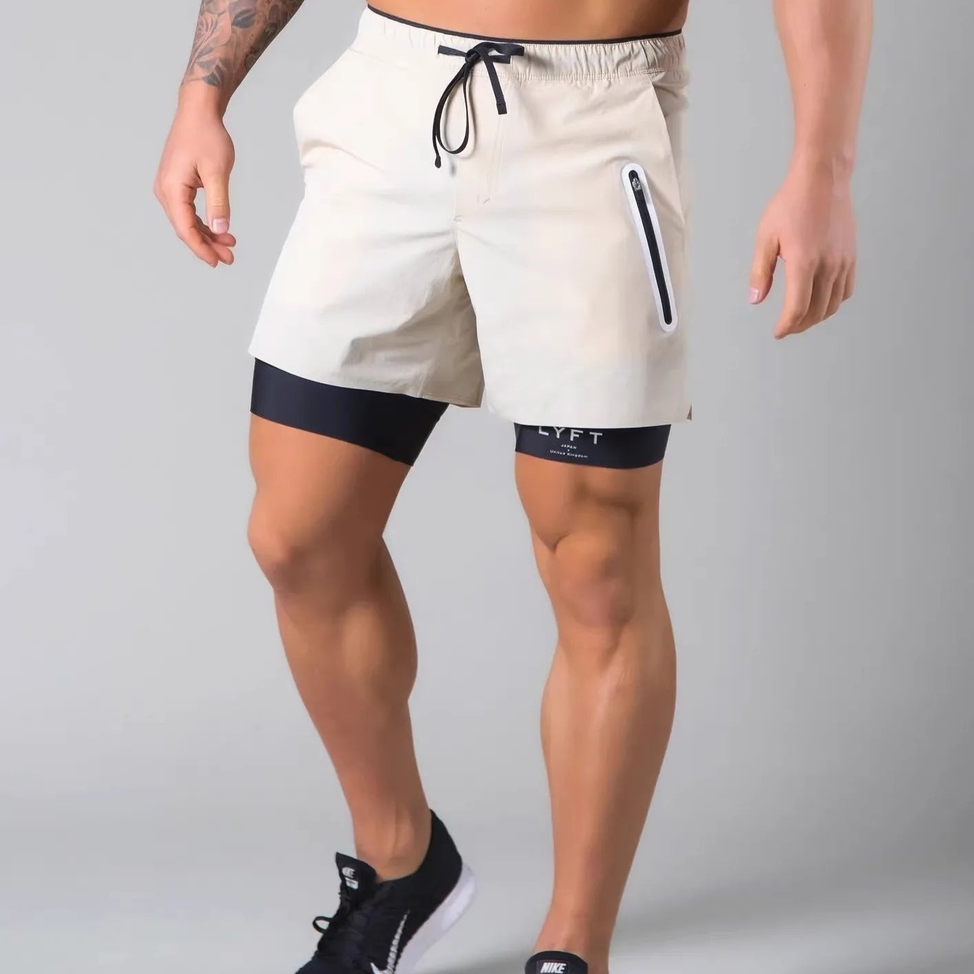 ActiveFlex | Men's 2-in-1 Gym Shorts with Breathable Cotton & Compression Liner | Comfortable Fit for Workouts