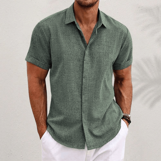 Aiden | Men's Shirt with Premium Cotton-Linen Blend | Lightweight Comfort for Everyday Style