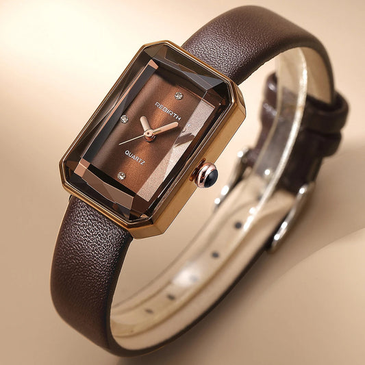 Aurora | Classic Rectangular Wristwatch with Scratch-Resistant Crystal | Elegant Design for Timeless Style