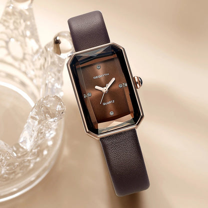 Aurora | Classic Rectangular Wristwatch with Scratch-Resistant Crystal | Elegant Design for Timeless Style