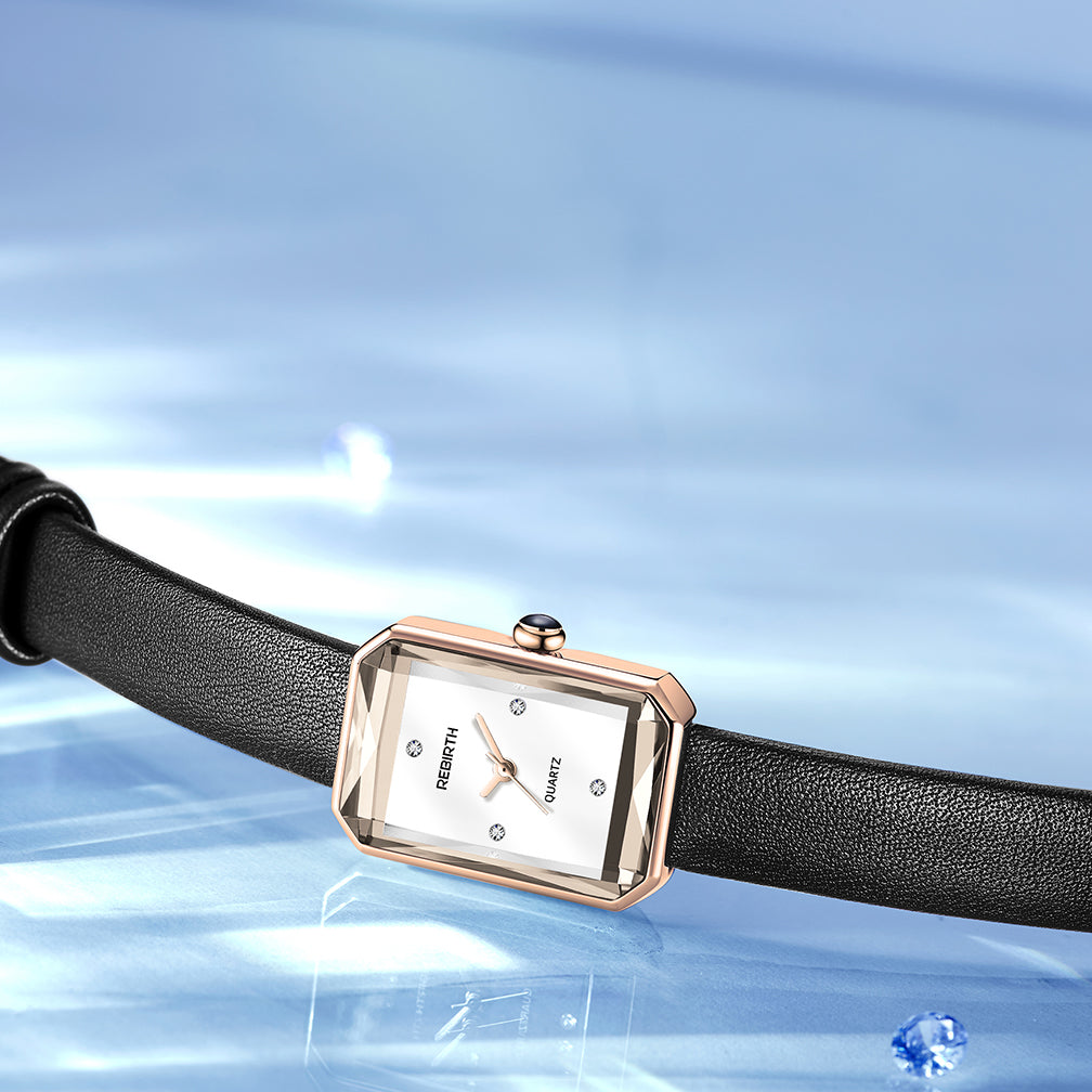 Aurora | Classic Rectangular Wristwatch with Scratch-Resistant Crystal | Elegant Design for Timeless Style