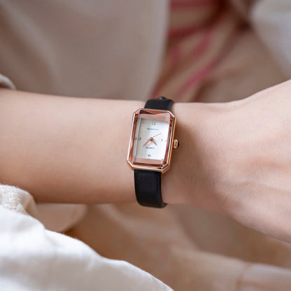 Aurora | Classic Rectangular Wristwatch with Scratch-Resistant Crystal | Elegant Design for Timeless Style