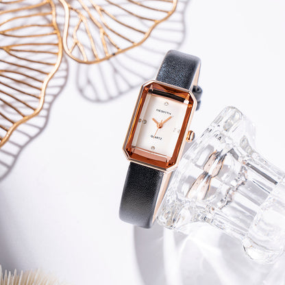 Aurora | Classic Rectangular Wristwatch with Scratch-Resistant Crystal | Elegant Design for Timeless Style
