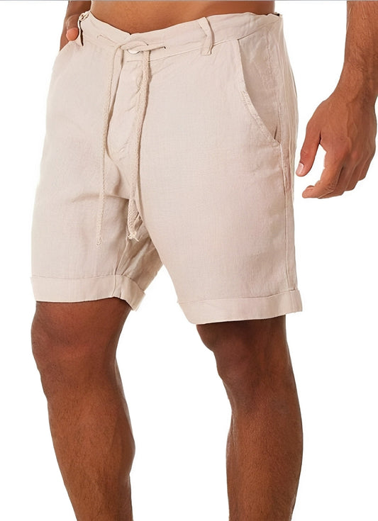 Casual Lace-Up Men's Shorts with Adjustable Waistband | Relaxed Fit for Summer Comfort