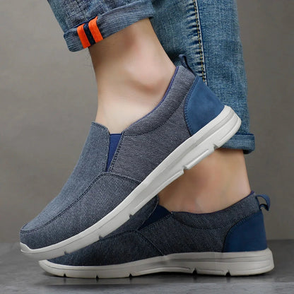 Casual Summer Men's Shoes | Breathable Canvas Slip-On Design for Comfort