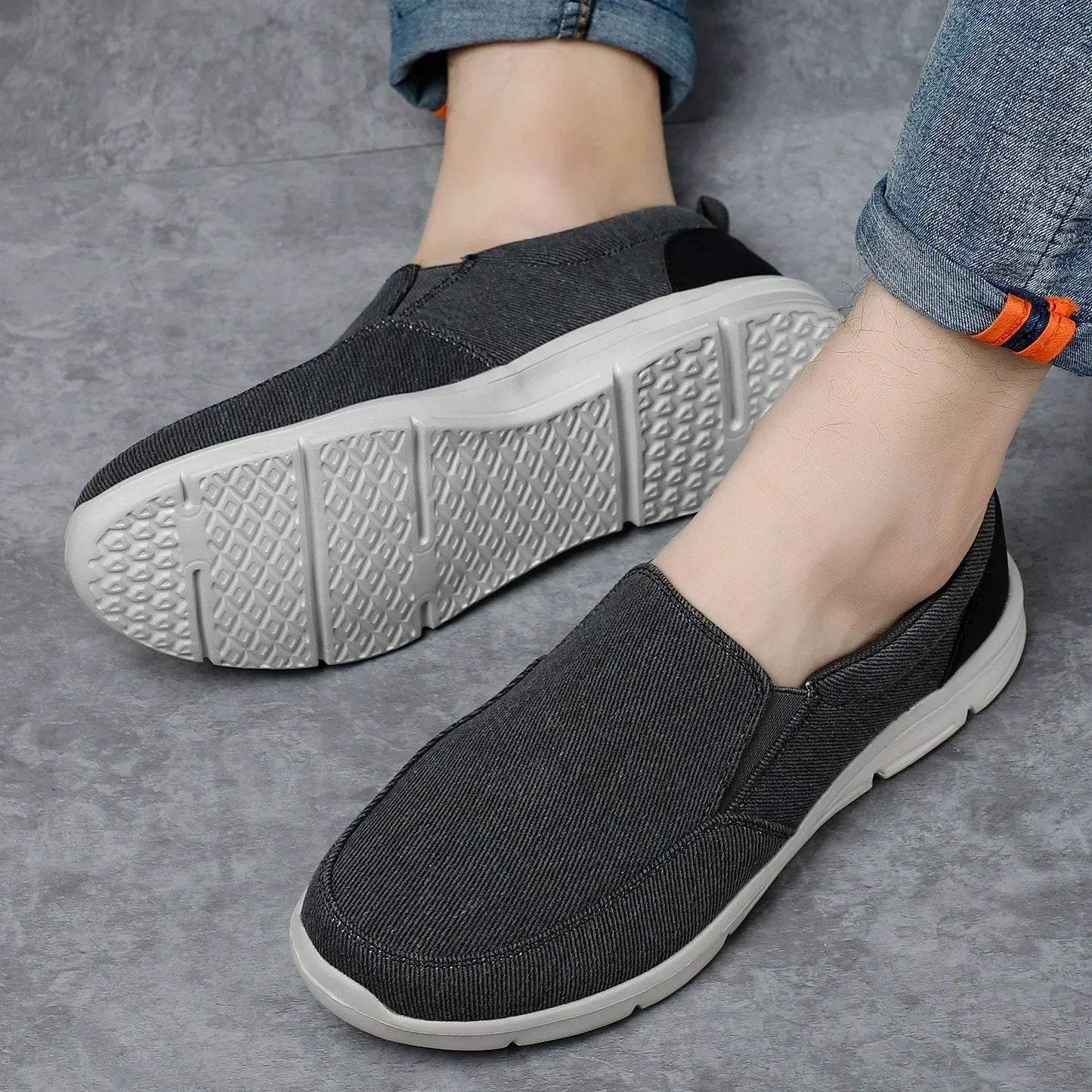 Casual Summer Men's Shoes | Breathable Canvas Slip-On Design for Comfort
