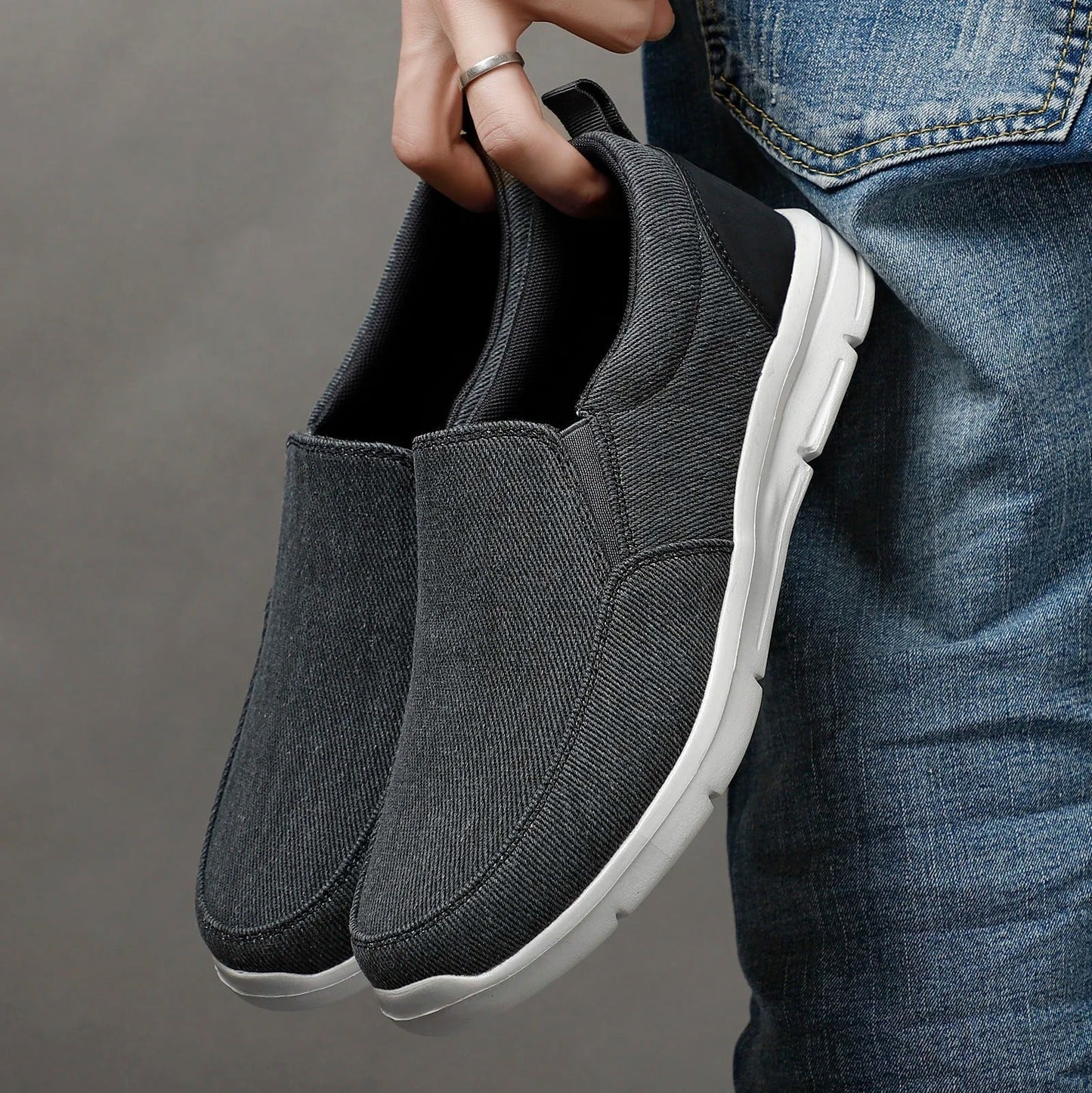 Casual Summer Men's Shoes | Breathable Canvas Slip-On Design for Comfort