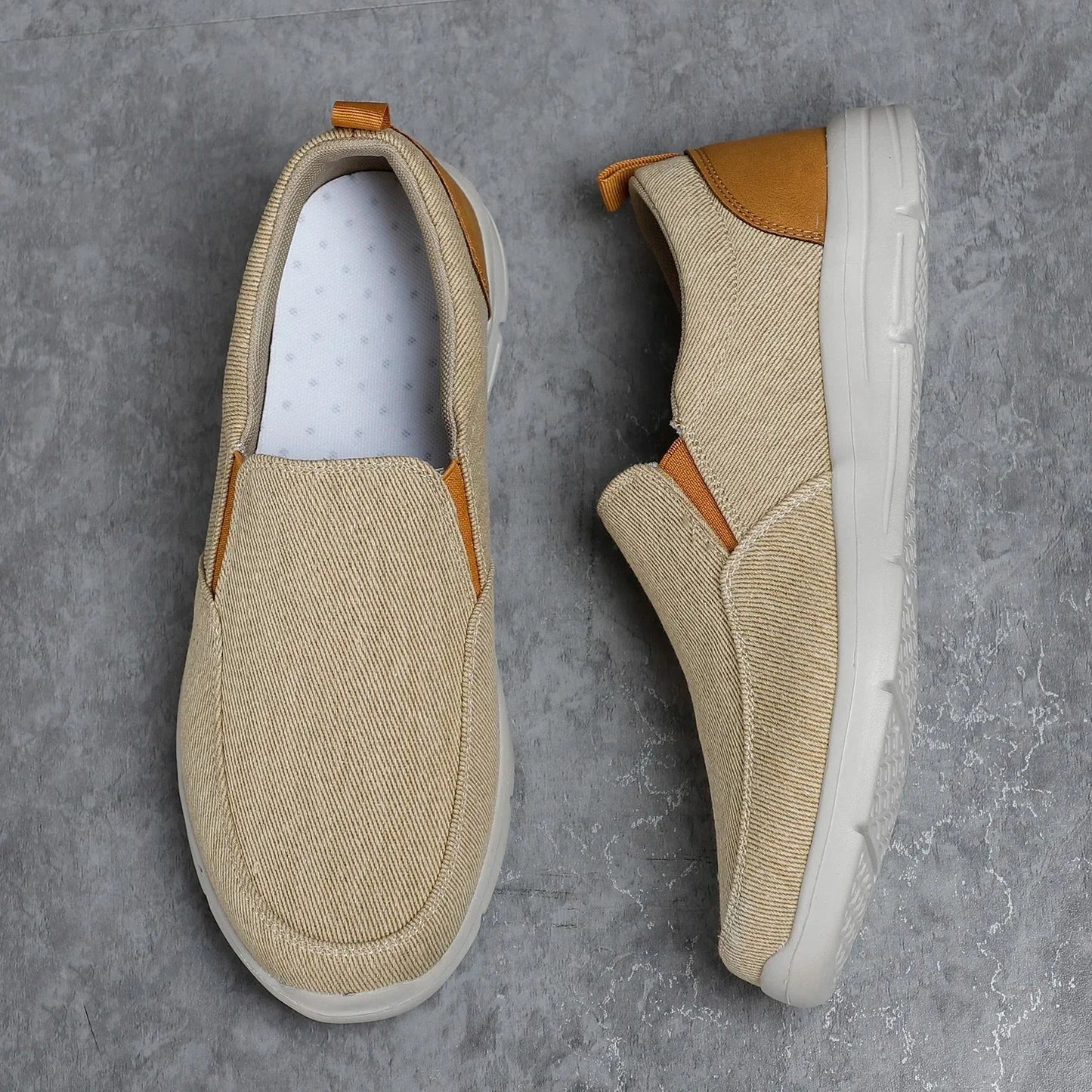 Casual Summer Men's Shoes | Breathable Canvas Slip-On Design for Comfort