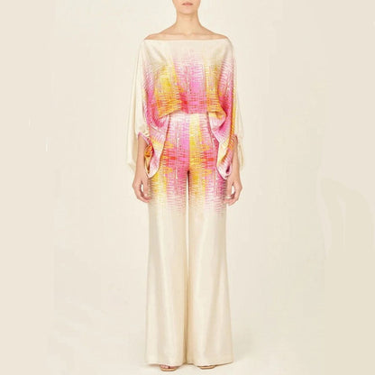 Chic Summer | Women's Outfit Two-Piece Set with Off-Shoulder Lantern Sleeves | Stylish Clothing for Effortless Elegance