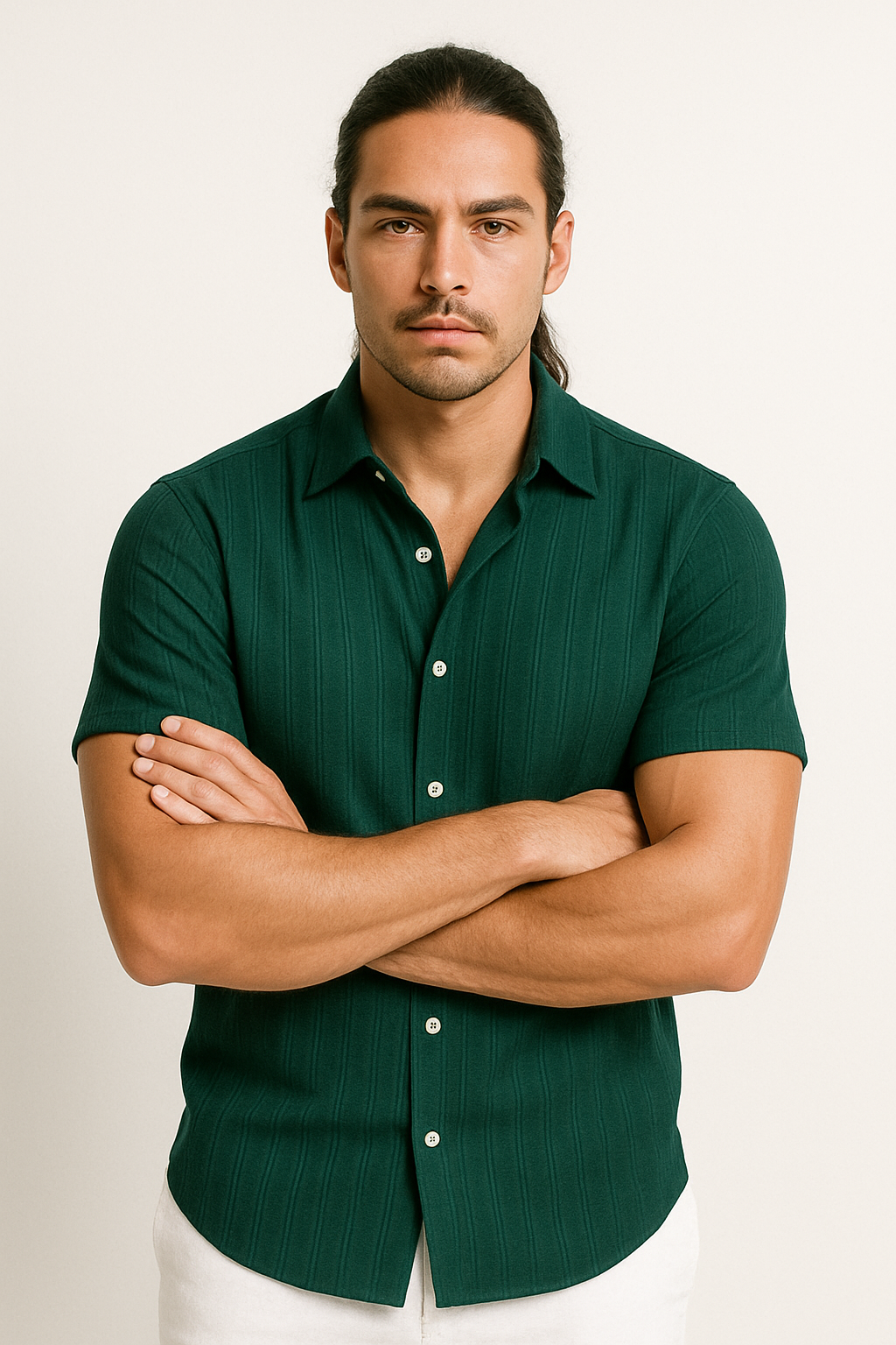 Classic Short Sleeve Men's Shirt with Slim Fit Design | Lightweight Fabric for Versatile Summer Style