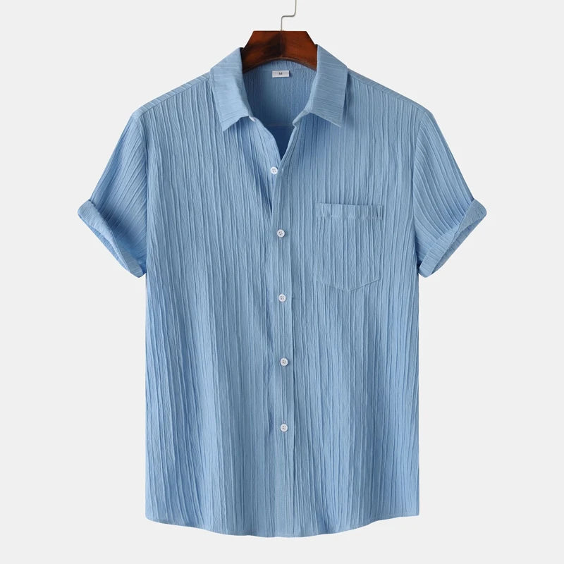 Coastal Collection | Men's Shirt with Moisture-Wicking Fabric | Classic Fit for Summer Comfort