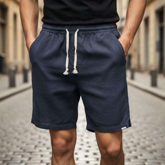 Comfort Fit | Men's Shorts with Adjustable Drawstring | Breathable Cotton for Summer Comfort