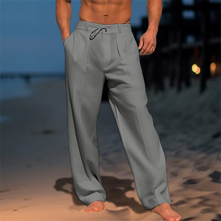 Darren | Men's Pants with Adjustable Drawstring Waist | Lightweight Casual Joggers for Spring Comfort
