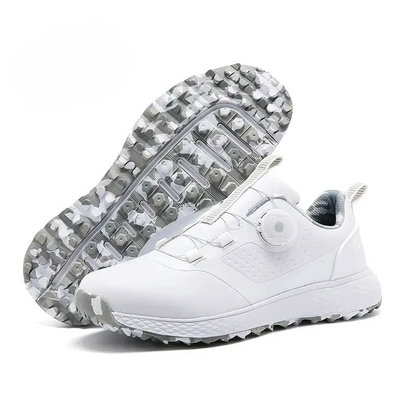 Dial-Fit Golf Shoes Men | Spikeless Design with Quick-Lace System | Comfortable Footwear for All Seasons