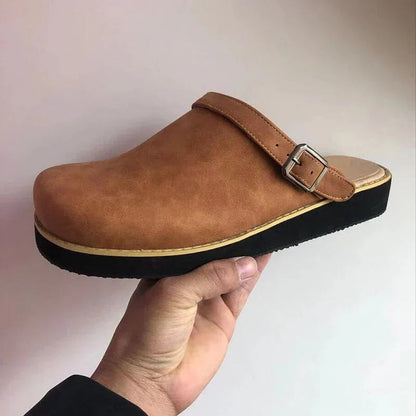 Eckhart | Orthopaedic Leather Clogs with Thick Sole | Stylish Comfort for Everyday Wear