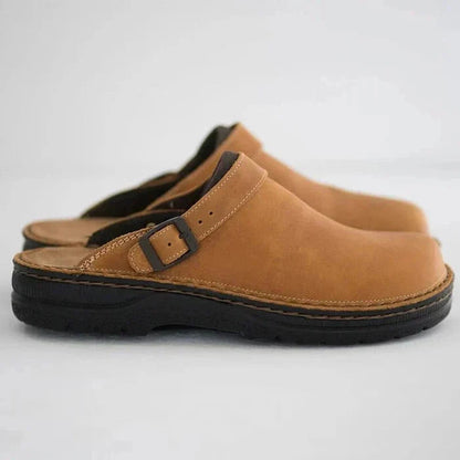 Eckhart | Orthopaedic Leather Clogs with Thick Sole | Stylish Comfort for Everyday Wear