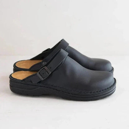 Eckhart | Orthopaedic Leather Clogs with Thick Sole | Stylish Comfort for Everyday Wear