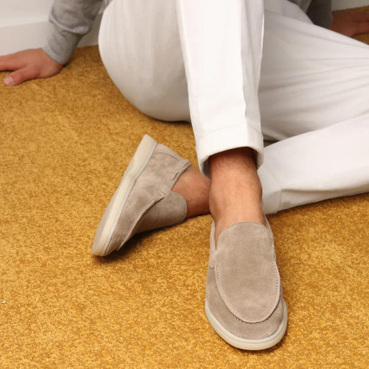 Elegant Men's Suede Loafers with Slip-On Design for Effortless Style