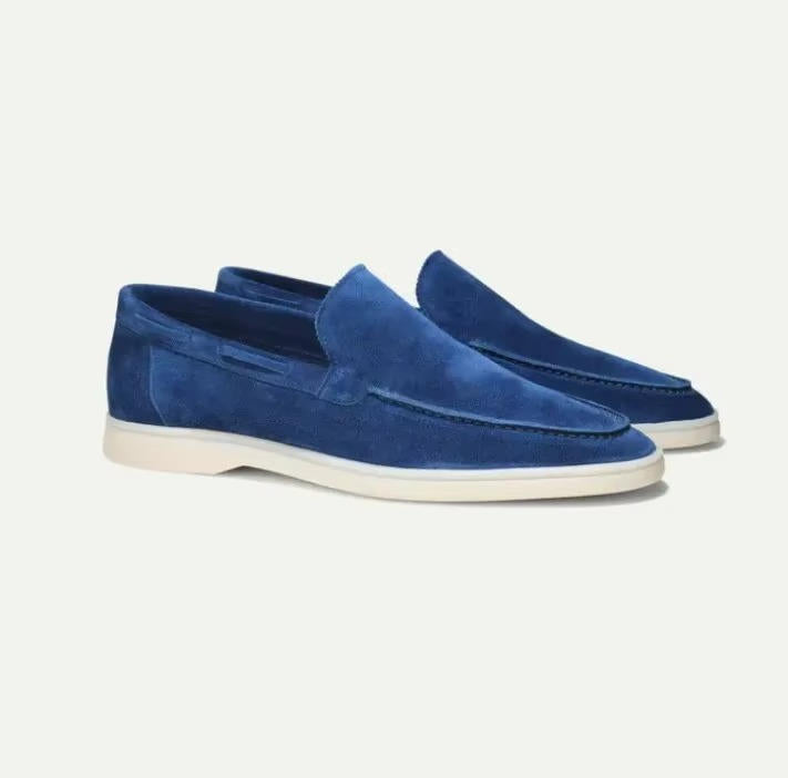 Elegant Men's Suede Loafers with Slip-On Design for Effortless Style