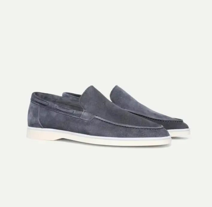 Elegant Men's Suede Loafers with Slip-On Design for Effortless Style