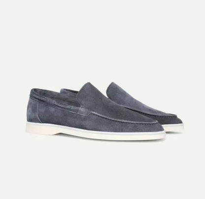 Elegant Men's Suede Loafers with Slip-On Design for Effortless Style