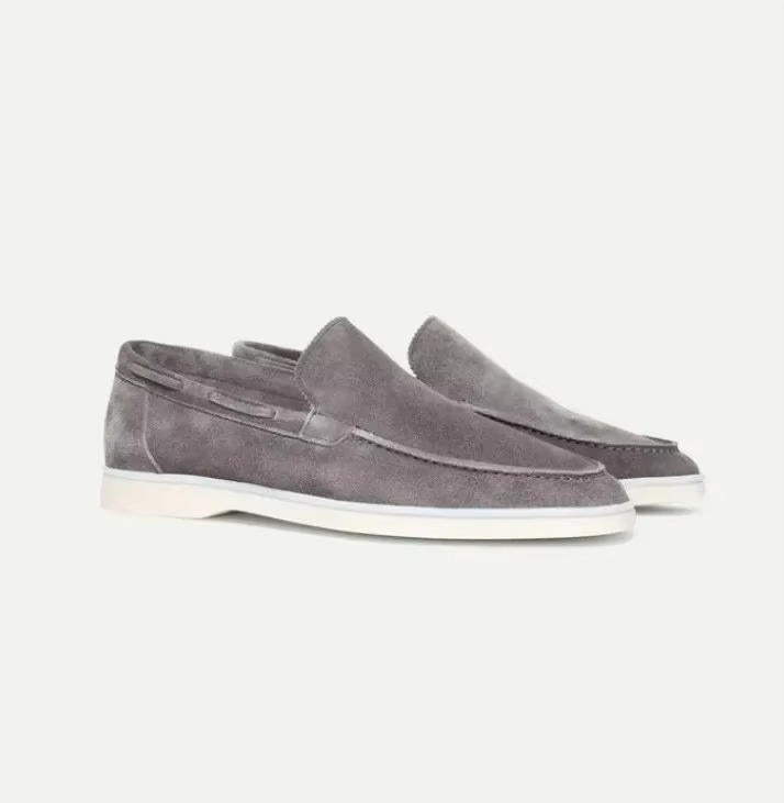 Elegant Men's Suede Loafers with Slip-On Design for Effortless Style