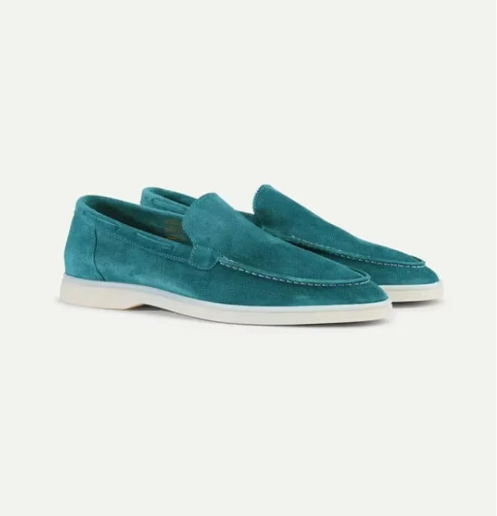 Elegant Men's Suede Loafers with Slip-On Design for Effortless Style