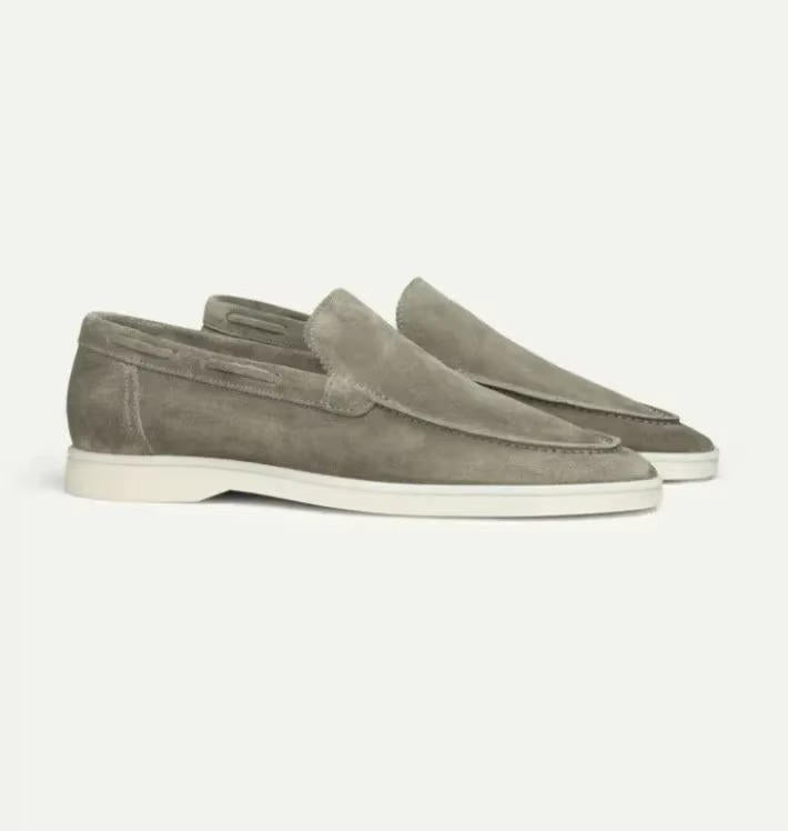 Elegant Men's Suede Loafers with Slip-On Design for Effortless Style