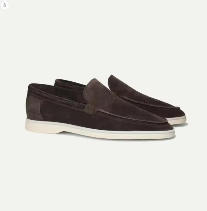 Elegant Men's Suede Loafers with Slip-On Design for Effortless Style
