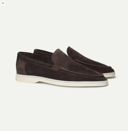 Elegant Men's Suede Loafers with Slip-On Design for Effortless Style