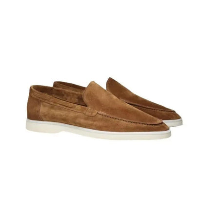 Elegant Men's Suede Loafers with Slip-On Design for Effortless Style