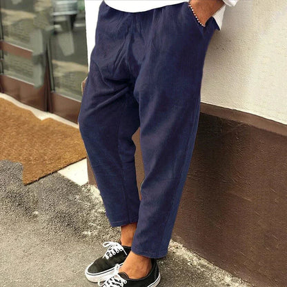 Everyday Essentials | Men's Pants with Elastic Waistband | Comfortable Straight Leg Design for Versatile Style