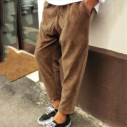 Everyday Essentials | Men's Pants with Elastic Waistband | Comfortable Straight Leg Design for Versatile Style
