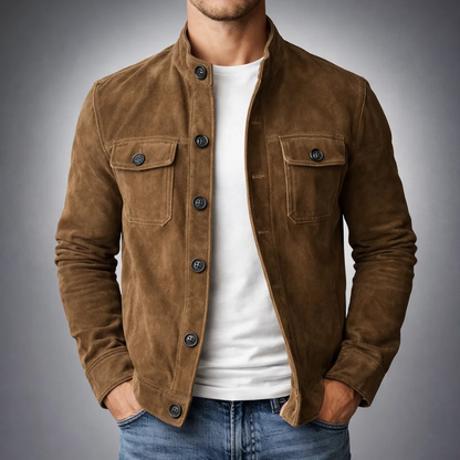 Jenson Collection | Suede Jacket with Smooth Lining | Timeless Design for Comfort