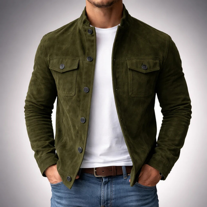 Jenson Collection | Suede Jacket with Smooth Lining | Timeless Design for Comfort