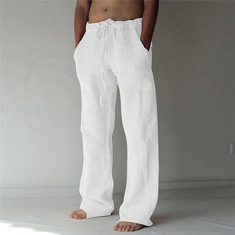 Leo Collection | Men's Linen Pants with Adjustable Drawstring | Relaxed Fit for Warm Weather Comfort