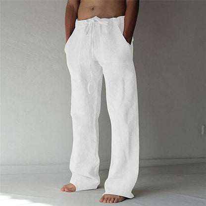 Leo Collection | Men's Linen Pants with Adjustable Drawstring | Relaxed Fit for Warm Weather Comfort