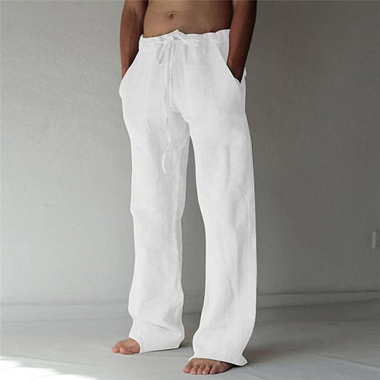 Leo Collection | Men's Linen Pants with Adjustable Drawstring | Relaxed Fit for Warm Weather Comfort