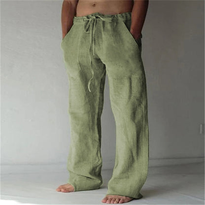 Leo Collection | Men's Linen Pants with Adjustable Drawstring | Relaxed Fit for Warm Weather Comfort