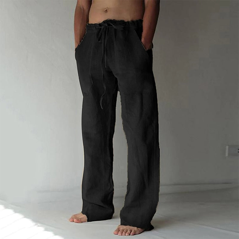 Leo Collection | Men's Linen Pants with Adjustable Drawstring | Relaxed Fit for Warm Weather Comfort