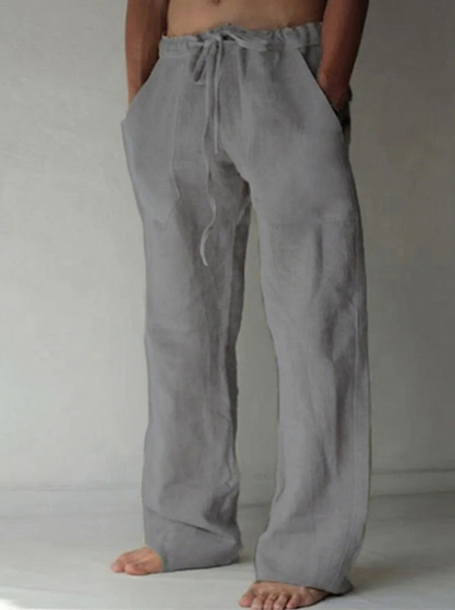 Leo Collection | Men's Linen Pants with Adjustable Drawstring | Relaxed Fit for Warm Weather Comfort